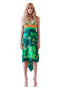 Vivian "Green Dream" Silk Scarf Dress